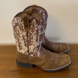 Ariat Kid’s Patriotic Western Boots American Flag Cowboy Boots Size 5.5K